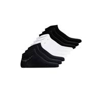 Sneakersocken BUGATTI "Socken 9er Pack", Herren, Gr. 43-46, bunt (schwarz, weiß, dunkelblau), Obermaterial: 78% Baumwolle CO. 20% Polyamid PA. 2% Elasthan EL., Socken Sneakersocken (12430324-43) schwa