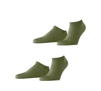 Sneakersocken BURLINGTON "Everyday", Herren, Gr. 40-46, salvia, Baumwollmischung, unifarben, Socken Sneakersocken, unifarben, Einheitsgröße 40-46, eingestricktes Burlington-Logo (46107108-40) salvia