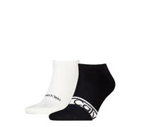 Sneakersocken CALVIN KLEIN "CK MEN SNEAKER 2P LOGO STRIPE", Herren, schwarz, Baumwollmischung, normal, Socken Sneakersocken, mit Logoschriftzug, Cotton-Mix (85210901-0) schwarz