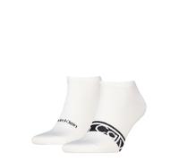 Sneakersocken CALVIN KLEIN "CK MEN SNEAKER 2P LOGO STRIPE", Herren, weiß, Baumwollmischung, normal, Socken Sneakersocken, mit Logoschriftzug, Cotton-Mix (13476458-0)
