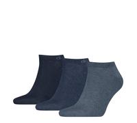 Sneakersocken CALVIN KLEIN "CK MEN SNEAKER", Herren, Gr. 43-46, blau (denim), Baumwollmischung, normal, Socken Sneakersocken, mit kleinem Rippenbündchen, Cotton-Mix, elastisch (71197455-43) denim