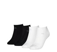 Sneakersocken CALVIN KLEIN "CK WOMEN SNEAKER 4P PELERINE ECOM", Damen, weiß, schwarz, Obermaterial: 75% Baumwolle, 22% Polyamid, 3% Elasthan, Socken Sneakersocken (36435966-0) weiß, schwarz