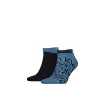 Sneakersocken mit Label-Detail im 2er-Pack 39/42 men Blau meliert