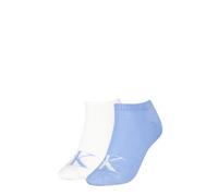 Sneakersocken CALVIN KLEIN JEANS "CKJ WOMEN SNEAKER MONOGRAM", Damen, Gr. 35-38, sky blau, Obermaterial: 70% Baumwolle, 26% Polyester, 2% Polyamid, 1% Elasthan, 1% sonstige Fasern, normal, Socken Snea