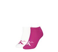 Sneakersocken CALVIN KLEIN JEANS "CKJ WOMEN SNEAKER MONOGRAM", Damen, Gr. 39-42, fuchsia, Obermaterial: 70% Baumwolle, 26% Polyester, 2% Elasthan, 1% Polyamid, 1% sonstige Fasern, normal, Socken Sneak