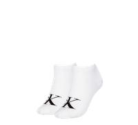 Sneakersocken CALVIN KLEIN JEANS "CKJ WOMEN SNEAKER MONOGRAM", Damen, Gr. 39-42, weiß, Obermaterial: 70% Baumwolle, 26% Polyester, 2% Elasthan, 2% Polyamid, normal, Socken Sneakersocken, Rippenbündche