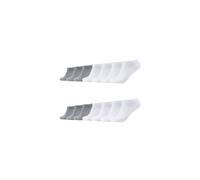 Sneakersocken CAMANO "14er Pack", Herren, Gr. 35-38, grau (weiß grau), 77% Baumwolle, 22% Polyamid, 1% Elasthan, uni, Socken Sneakersocken (12906008-35) weiß grau