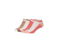 Sneakersocken CAMANO "4er Pack", Damen, Gr. 39-42, lantana, 72% Viskose, 20% Polyamid, 6% metallisierte Fasern, 2% Elasthan, mehrfarbig, Socken Sneakersocken, 4er Pack Seidige Qualität mit weichem Tra