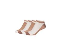 Sneakersocken CAMANO "4er Pack", Damen, Gr. 39-42, natural, 72% Viskose, 20% Polyamid, 6% metallisierte Fasern, 2% Elasthan, mehrfarbig, Socken Sneakersocken, 4er Pack Seidige Qualität mit weichem Tra