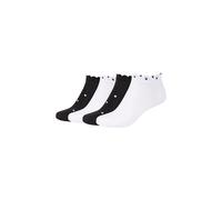 Sneakersocken CAMANO "4er Pack", Damen, Gr. 39-42, weiß mix, 80% Baumwolle, 17% Polyamid, 3% Elasthan, gepunktet, Socken Sneakersocken, 4er Pack Extra weiche Bündchen ohne Druck, Verstärkte Ferse und
