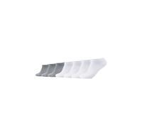Camano Unisex Sneakersocken Unisex für Damen und Herren Atmungsaktiv bequem elastisch hoher Baumwollanteil weicher Bund 7er Pack 43/46 white grey