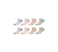 Sneakersocken CAMANO "8er Pack", Mädchen, Gr. 31-34, weiß (weiß mix), 75% Baumwolle, 24% Polyamid, 1% Elasthan, gestreift, Socken Sneakersocken (52315667-31) weiß mix