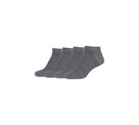 Sneakersocken CAMANO "bamboo 4er Pack", Herren, Gr. 35-38, grau (dunkelgrau melange), 80% Viskose, 19% Polyamid, 1% Elasthan, uni, Socken Sneakersocken (66513723-35) dunkelgrau melange