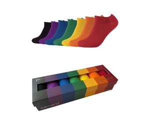 Sneakersocken CAMANO "comfort", Herren, Gr. 35-38, bunt (rainbow), Baumwollmischung, unifarben, normal, Socken Sneakersocken, mit flachen Nähten (11592201-35) rainbow