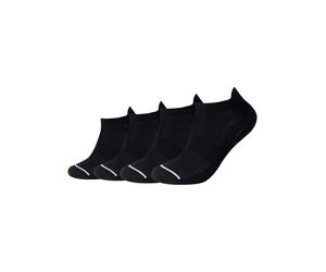 Sneakersocken CAMANO "function", Herren, Gr. 35-38, schwarz, Materialmix, unifarben, normal, Socken Sneakersocken, mit Micro-Plüsch an Ferse und Zehen (60679730-35) schwarz