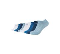 Sneakersocken CAMANO "mesh ventilation", Damen, Gr. 39-42, blau (celeste blau), Baumwollmischung, unifarben mit Farbeinsatz, elastisch, Socken Sneakersocken, Mesh-Belüftung: Perfektes Fuß-Klima bei je