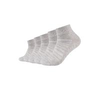 Sneakersocken CAMANO "mesh ventilation", Damen, Gr. 39-42, fog melange, Baumwollmischung, gestreift, normal, Socken Sneakersocken, Mesh-Belüftung: Optimales Fußklima bei jeder Aktivität (11708133-39) 