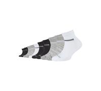 Sneakersocken CAMANO "mesh ventilation", Herren, Gr. 31-34, schwarz (schwarz mix), Baumwollmischung, gestreift, normal, Socken Sneakersocken, Mesh-Belüftung für perfektes Fußklima bei jeder Aktivität