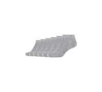 Sneakersocken CAMANO "Sneakersocken 6er Pack", Damen, Gr. 39-42, grau (light grau melange), 70% Viskose, 28% Polyamid, 2% Elasthan, uni, Socken Sneakersocken (81726620-39) light grau melange