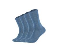 Sneakersocken CAMANO "Socken 4er Pack", Damen, Gr. 43-46, blau (hellblau), Obermaterial: 80% Baumwolle CO. 17% Polyamid PA. 3% Elasthan EL., Socken Sneakersocken (60282555-43) hellblau