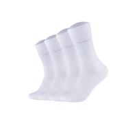 Sneakersocken CAMANO "Socken 4er Pack", Damen, Gr. 43-46, weiß, Obermaterial: 80% Baumwolle CO. 17% Polyamid PA. 3% Elasthan EL., Socken Sneakersocken (31930760-43) weiß