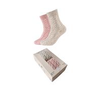 Sneakersocken CAMANO "warm & cozy", Damen, Gr. 35 (38), dusty rose, Materialmix, unifarben, Socken Sneakersocken, mit Zopfmuster, Rippenbündchen (34831920-35) dusty rose