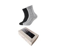 Sneakersocken CAMANO "warm & cozy", Damen, Gr. 39-42, schwarz mix, Materialmix, Socken Sneakersocken, mit Zopfmuster, Rippenbündchen (27304869-39)