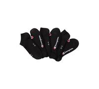 Sneakersocken CHAMPION "6pk Sneaker Socks", Herren, Gr. 35-38, schwarz, Obermaterial: 71% Baumwolle, 23% Polyester, 4% Polyamid, 2% Elasthan, Socken Sneakersocken, für sportliche Aktivitäten, für Fitn