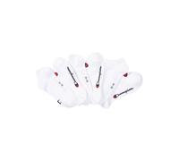 Sneakersocken CHAMPION "6pk Sneaker Socks", Herren, Gr. 35 (38), weiß, Obermaterial: 71% Baumwolle, 23% Polyester, 4% Polyamid, 2% Elasthan, Socken Sneakersocken, für sportliche Aktivitäten, Fitness u