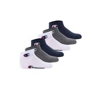 Sneakersocken CHAMPION "Socken 6er Pack", Mädchen, Gr. 27-30, bunt (blau, weiß, grau), Obermaterial: 71% Baumwolle CO. 23% Polyester PES. 4% Polyamid PA. 2% Elasthan EL., Socken Sneakersocken (2160630