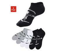Sneakersocken CHIEMSEE, Herren, Gr. 39-42, schwarz-weiß (schwarz, weiß, grau), Baumwolle, Elasthan, Polyamid, melange, elastisch, Socken Sneakersocken, ideal für Sport & Freizeit (455854-39) schwarz, 