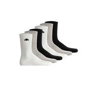 Sneakersocken ELLESSE "Socken ALACRE Crew Socks 6P 6er Pack", Herren, Gr. 41-46, bunt (schwarz, weiß, grau), Obermaterial: 68% Baumwolle CO. 16% Polyester PES. 14% Polyamid PA. 2% Elasthan EL., Socken