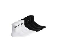 Sneakersocken EMPORIO ARMANI "Socken SPORTY SPONGE 6P 6er Pack", Herren, Gr. 39-46, bunt (weiß, schwarz), Obermaterial: 85% Baumwolle CO. 13% Polyamid PA. 2% Elasthan EL., Socken Sneakersocken (573860