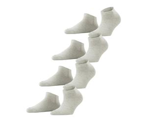 Sneakersocken ESPRIT "Solid", Damen, Gr. 36-41, storm grau, Baumwollmischung, unifarben, normal, Socken Sneakersocken, Einheitsgröße 36-41, geripptes Bündchen, unifarben, Basic Vorteilspack (27699457-