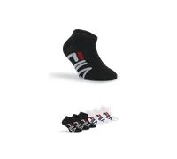 Sneakersocken FILA "JUNIOR UNISEX INVISIBLE SOCKS", Mädchen, Gr. 31-34, schwarz-weiß (schwarz, weiß), diverse Faserarten, unifarben, normal, Socken Sneakersocken, mit Logoschriftzug seitlich (84264847