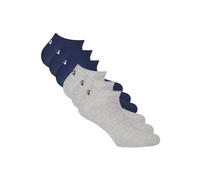 Sneakersocken FILA "Socken 6er Pack", Damen, Gr. 39-42, blau (blau, grau), Obermaterial: 75% Baumwolle CO. 23% Polyester PES. 2% Elasthan EL., Socken Sneakersocken (49943136-39) blau, grau