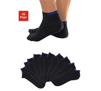 Sneakersocken H.I.S, Damen, Gr. 39-42, schwarz, Baumwolle, Elasthan, Polyamid, unifarben, elastisch, Socken Sneakersocken, mit verstärkten Belastungszonen (767655-39) schwarz