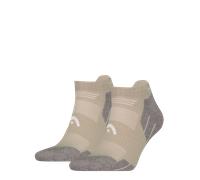 Sneakersocken HEAD "HEAD HIKING ALL CLIMATES SNEAKER 2P", Damen, Gr. 43-46, grau (taupe), Materialmix, normal, Socken Sneakersocken, mit atmungsaktivem Stoffeinsatz (18382368-43)