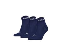 Sneakersocken HEAD "Socken Elements All Sport Quarter 3P 3er Pack", Damen, Gr. 39-42, blau, Obermaterial: 73% Baumwolle CO. 23% Polyester PES. 2% Polyamid PA. 2% Elasthan EL., Socken Sneakersocken (72