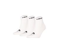 Sneakersocken HEAD "Socken Elements All Sport Quarter 3P 3er Pack", Damen, Gr. 43-46, weiß, Obermaterial: 73% Baumwolle CO. 23% Polyester PES. 2% Polyamid PA. 2% Elasthan EL., Socken Sneakersocken (23