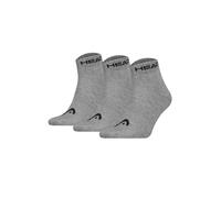 Sneakersocken HEAD "Socken Elements All Sport Quarter 3P 3er Pack", Herren, Gr. 39-42, grau, Obermaterial: 73% Baumwolle CO. 23% Polyester PES. 2% Polyamid PA. 2% Elasthan EL., Socken Sneakersocken (4