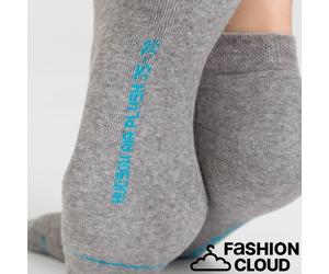 Sneakersocken HUDSON "AIR PLUSH", Damen, Gr. 39-42, silber, Baumwollmischung, normal, Socken Sneakersocken, super weicher Laufkomfort, Links/-Rechtsmarkierung (51926530-39) silber