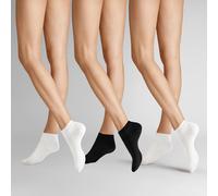 Sneakersocken HUDSON "Socken EASY³ 3-PACK SNEAKER 3er Pack", Damen, Gr. 39-42, weiß (weiß, schwarz), Obermaterial: 80% Baumwolle CO. 17% Polyamid PA. 3% Elasthan EL., Socken Sneakersocken (18856217-39