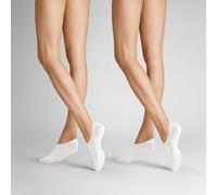 Sneakersocken HUDSON "Sneaker Only 2-Pack", Damen, Gr. 35-38, weiß (weiß 0008), Obermaterial: 75% Baumwolle CO. 23% Polyamid PA. 2% Elasthan EL., Socken Sneakersocken (15818160-35) weiß 0008