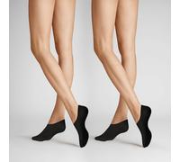 Sneakersocken HUDSON "Sneaker Only 2-Pack", Damen, Gr. 39-42, schwarz (schwarz 0005), Obermaterial: 75% Baumwolle CO. 23% Polyamid PA. 2% Elasthan EL., Socken Sneakersocken (75424012-39) schwarz 0005