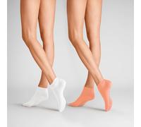 Sneakersocken HUDSON "Sneaker Only 2-Pack", Herren, Gr. 35-38, rot (fresh coral 0565), Obermaterial: 75% Baumwolle CO. 23% Polyamid PA. 2% Elasthan EL., Socken Sneakersocken (67603215-35) fresh coral 