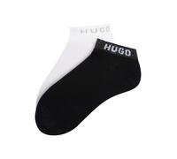 Sneakersocken HUGO UNDERWEAR "2P AS SHINY PIQ CC W", Damen, Gr. 35-38, schwarz-weiß (weiß 100), Baumwollmischung, normal, Socken Sneakersocken, leicht schimmernd (18132807-35) weiß 100