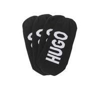 Sneakersocken HUGO UNDERWEAR "2P INVISIBLE W", Damen, Gr. 41-42, schwarz (schwarz 001), Baumwollmischung, kontrastfarbene Details, unifarben, elastisch, Socken Sneakersocken, mit HUGO Logoschriftzug u