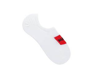 Sneakersocken HUGO UNDERWEAR "2P LOW CUT LABEL CC", Herren, Gr. 43-46, weiß (weiß_100), Baumwollmischung, unifarben, Socken Sneakersocken, mit Hugo Logo-Badge (97950764-43)