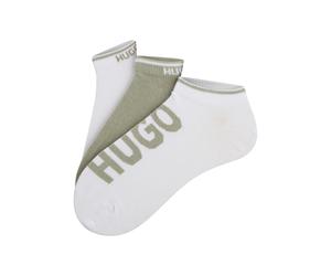 Sneakersocken HUGO UNDERWEAR "3P AS LOGO CC", Herren, Gr. 39-42, weiß (light, pastel grün 337), Baumwollmischung, Socken Sneakersocken, mit Logodetails (27134939-39) light, pastel grün 337